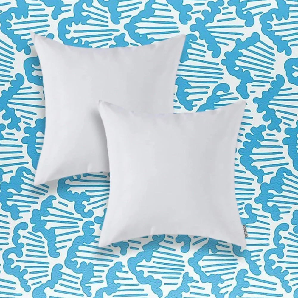 Luxury Home | Set of 2 Chic White Outdoor Water Resistant Throw Pillow Covers
